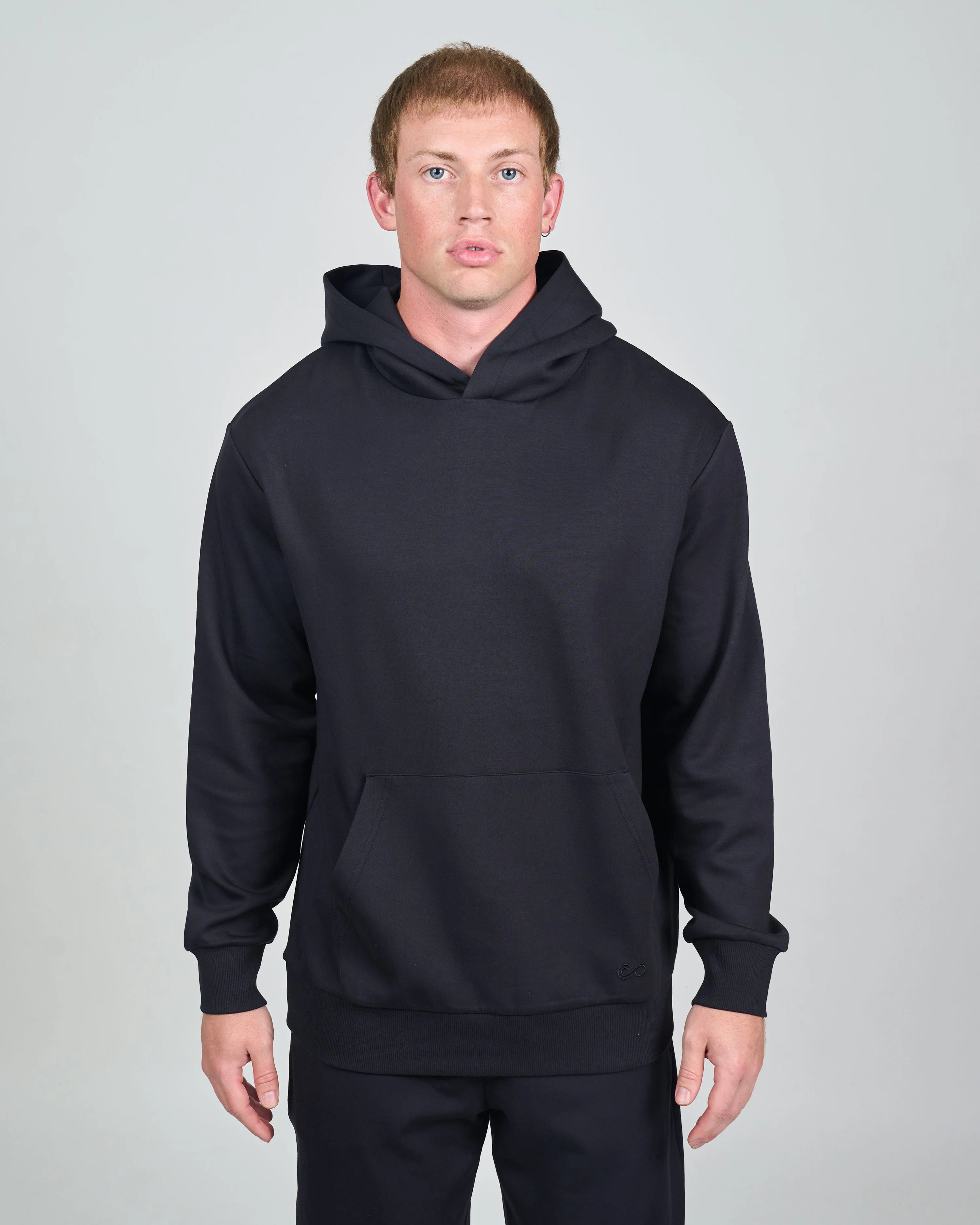 comfiknit sky hoodie black front men