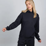 Comfiknit Sky Hoodie Black Front Women