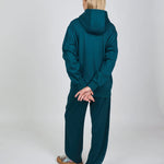 comfiknit sky hoodie evergreen backt women