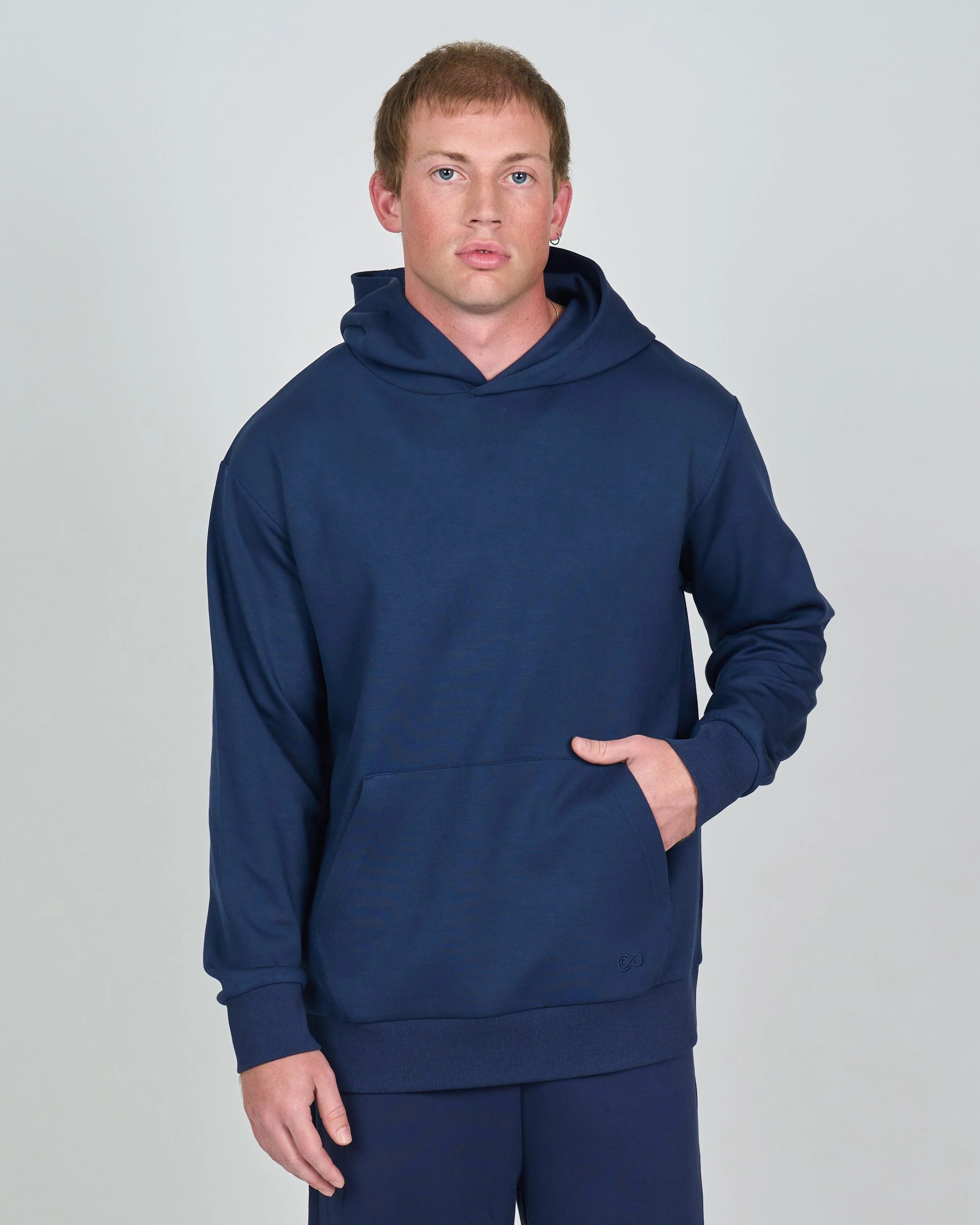 comfiknit sky hoodie navy front men