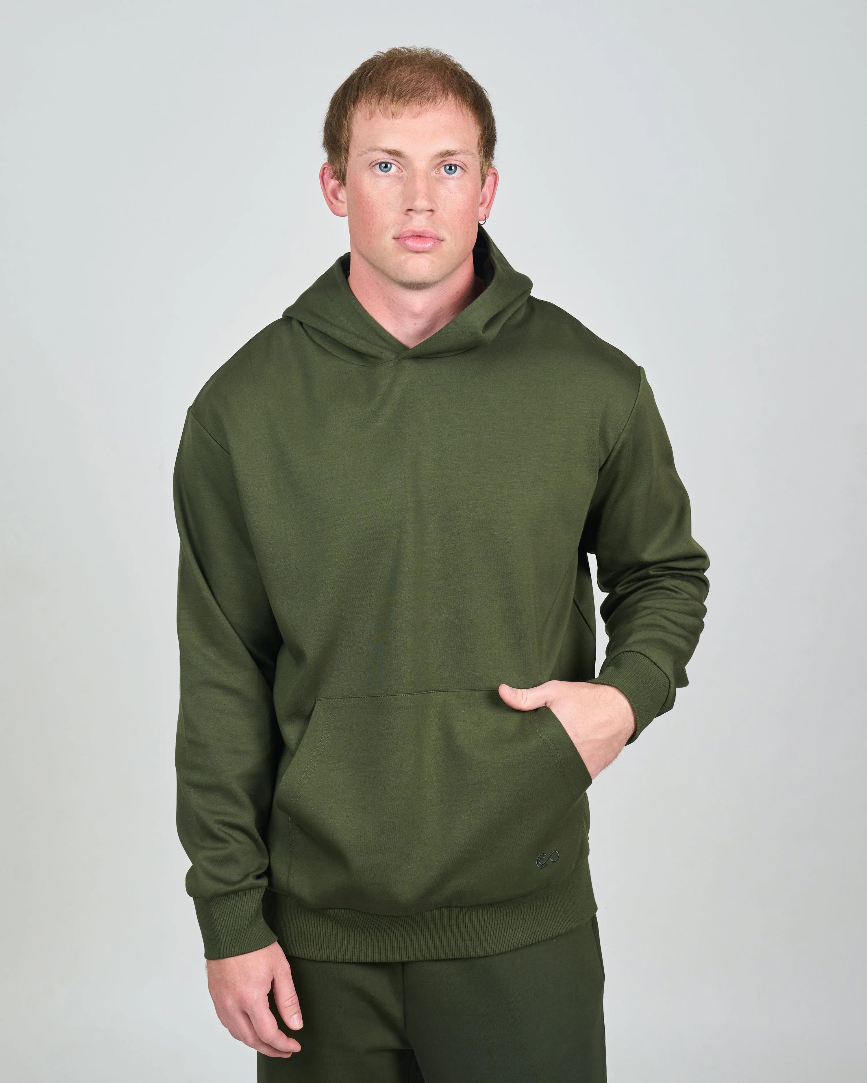 comfiknit sky hoodie olive front men