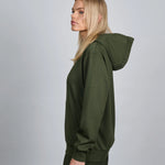 Comfiknit sky hoodie Olive side women