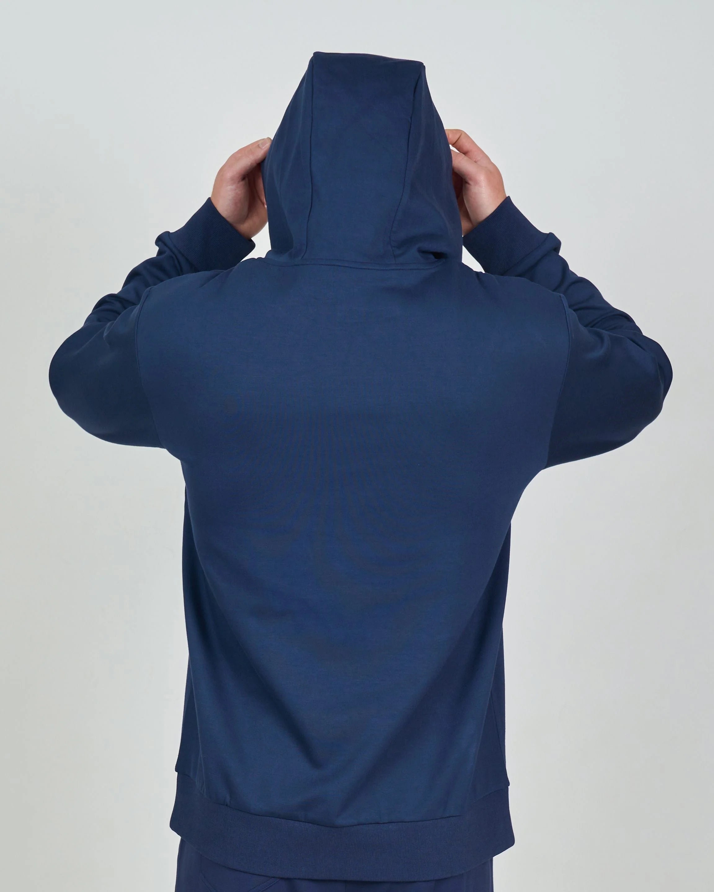 comfiknit sky hoodie navy back men